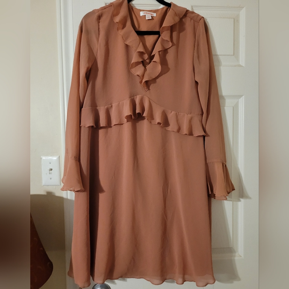 Long Sleeve Ruffled Dress - Picture 2 of 5